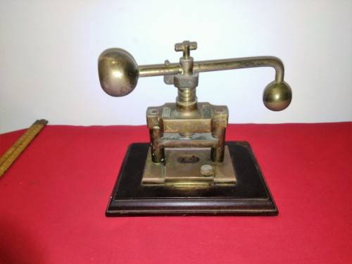 Vintage Brass & Wood Nut Cracker Press - Please C Pics for condition