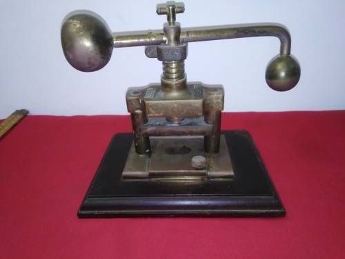 Vintage Brass & Wood Nut Cracker Press - Please C Pics for condition