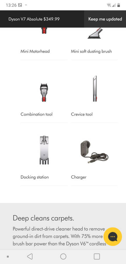 Dyson 7v fluffy cordless vacuum cleaner please read