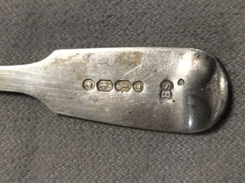 4x antique sterling silver hallmarks teespoon