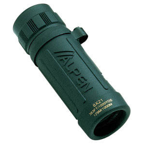 Alpen 8x21 Monocular Green Rubber Covered ,Optic