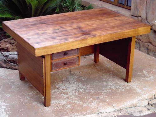 Teak desk with 2 drawers