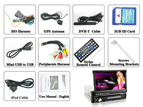 Shockwave - 7 Inch HD Touch Car DVD Player (GPS, DVB-T, MP4)