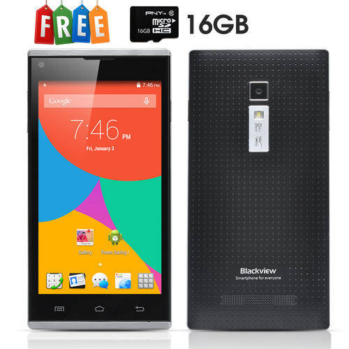 Blackview Crown Octa Core Phone - 5 Inch 1280X720 OGS Screen, 16GB ROM, Android 4.4 OS, Free 16GB Mi