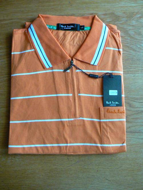 PAUL SMITH - Golf Shirt - X-LARGE - Orange - BRAND NEW