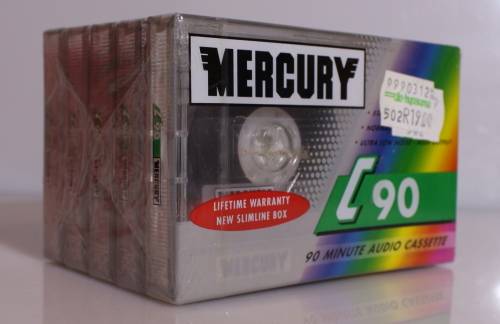 Mercury C90 SEALED Cassettes x 5 (lifetime warranty, slimline box)