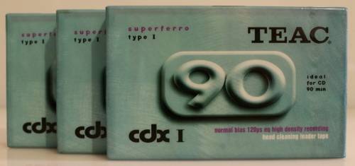 TEAC 90 sealed cassette tapes x 3