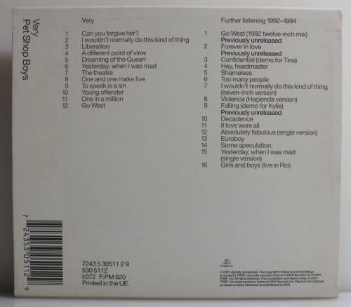 PET SHOP BOYS - Introspective /Further Listening 1988-1989 remastered 2CD UK/Europe 2001