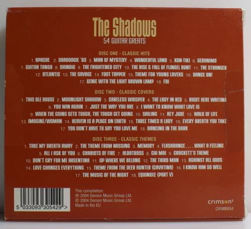 The Shadows 54 Guitar Greats 3-CD boxset 2004 Europe