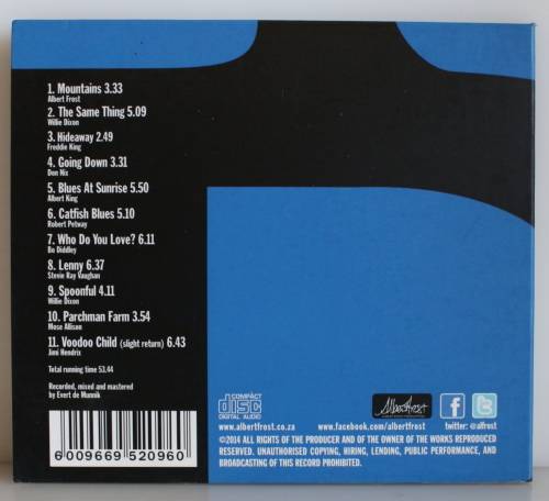 Albert Frost Blues Trio (Live in Grahamstown) digipak CD (2014)