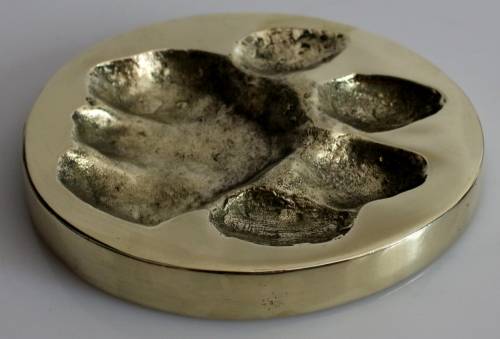 Rare BW Genis African Lion/Panthera Leo Spoor in solid brass 1985 FOR JENNIFER