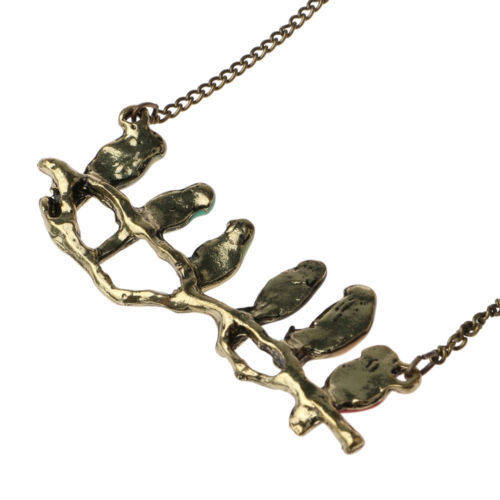 Fashion Jewelry Women Lovely Birds on Branch Pendant Necklace Sweater Long Chain