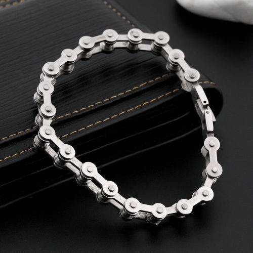Motorcycle Bike Chain Bangle Stainless Steel Fathers Day Men Bracelet Jewelry