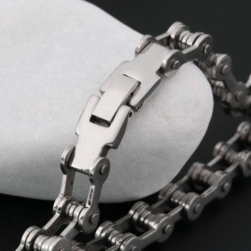 Motorcycle Bike Chain Bangle Stainless Steel Fathers Day Men Bracelet Jewelry