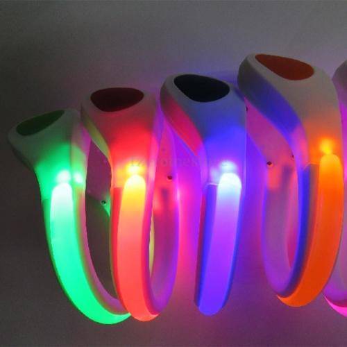 Night Safety Outdoor Sport LED Shoe Clip Bright Light For Running Cycling Bike WHITE CASE