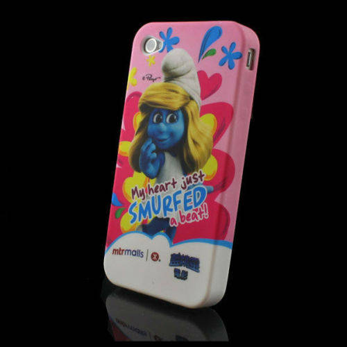 FREE SHIPPING!! Smurfs Movie Cartoon TPU Soft Silicon Rubber Case Cover For Apple iphone 4 4G A