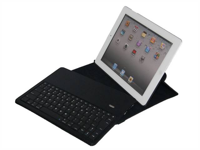 360 Rotating Croc Leather Case for iPad 2 iPad 3 with Detachable Removable Bluetooth Keyboard