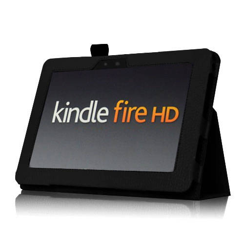 "Free Stylus"~~New Kindle Fire HD 7" Tablet Slim Fit PU Leather Case Cover with Stand Black