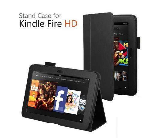 Black   Smart Stand Leather Case Cover for New Amazon Kindle Fire HD 8.9"