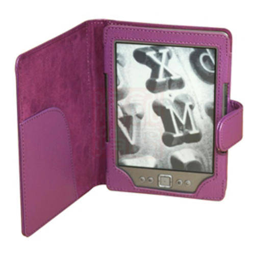 PU Leather Cover Case for Amazon Kindle 4 Kindle e-book Reader + Screen Protector Purple