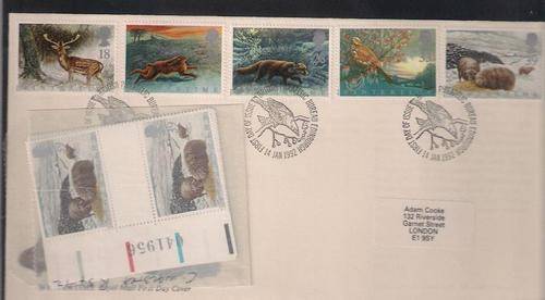 FULL SET OF GUTTER PAIRS & FDC - 1992 WINTERTIME - ONE BID FOR BOTH AS PER SCAN. SEE MORE