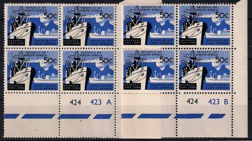 HIGH CAT VALUE SET OF MINT 50C CONTROL BLKS OF 4 - A&B - AS SEEN ON SCAN