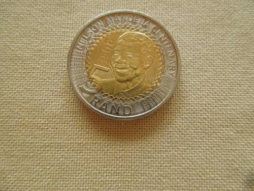 Mandela Centenary five rand coins in sealed S.A. Mint bag ( 20 units )