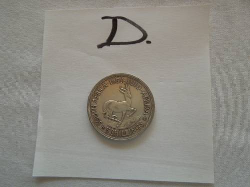 1950 Five Shilling ( Crown ) D