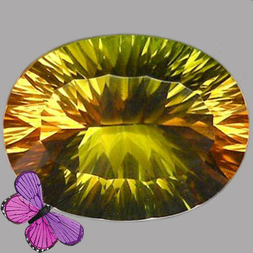 18.02ct Oval Concave Bi-Colour Quartz