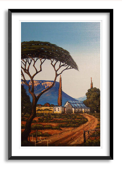 Gravel Road - AN ORIGINAL NICKY VAN RENSBURG PAINTING 600 x 400 MM (Value R5400)