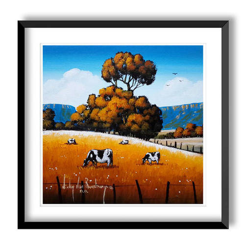 Dairy Farm - ORIGINAL NICKY VAN RENSBURG PAINTING 300 x 300 MM (Value R3000)