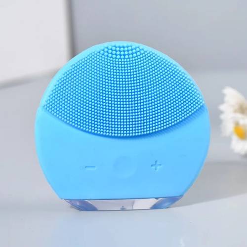 Face Cleansing Brush Ultrasonic Vibration Facial Massager Silicone Brush Cleaner
