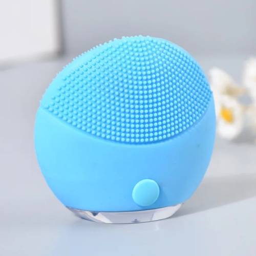 Face Cleansing Brush Ultrasonic Vibration Facial Massager Silicone Brush Cleaner