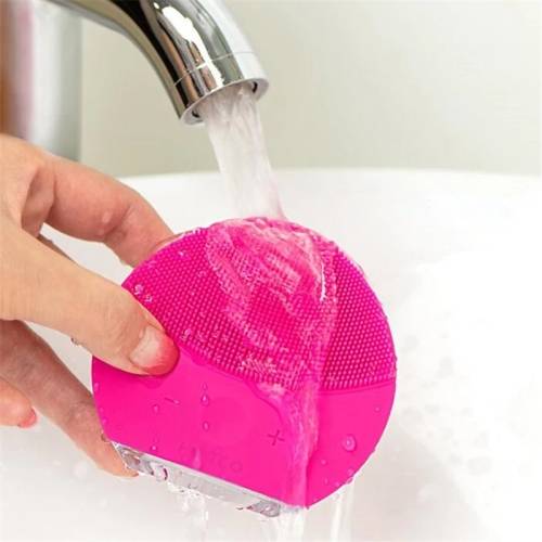 Face Cleansing Brush Ultrasonic Vibration Facial Massager Silicone Brush Cleaner