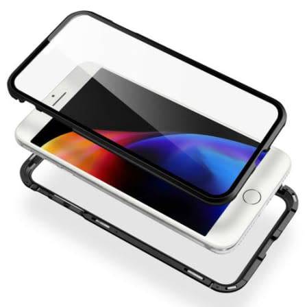360°Magnetic Metal Case Glass For iPhone 7, 8, 7 Plus, 8 Plus, XR, XS, 11, 12 Mini, 12, 12 Pro Max