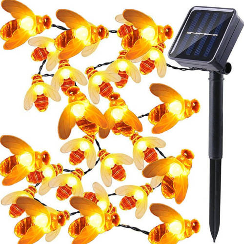 5M 20 LED Honey Bee Shape Solar Lights String