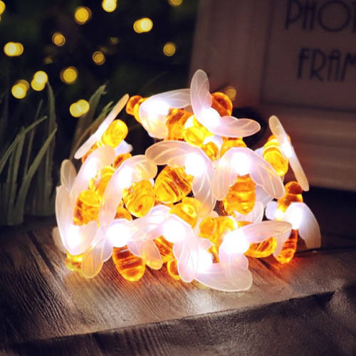 5M 20 LED Honey Bee Shape Solar Lights String
