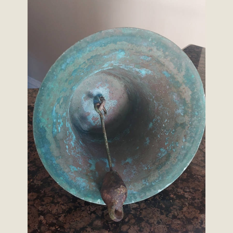 Vintage Japanese Brass Ship Bell with Clapper