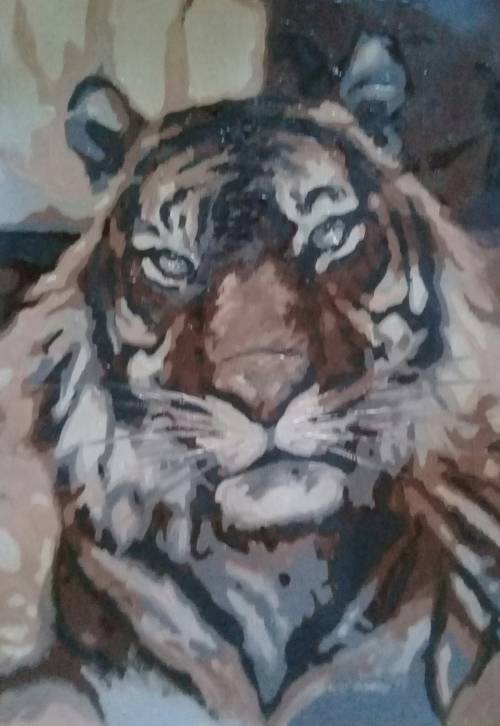 Tiger oil painting