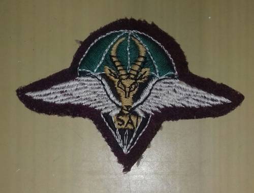 SADF 1 PARACHUTE Bn Moth 100% genuine item Issued but not used mint condition
