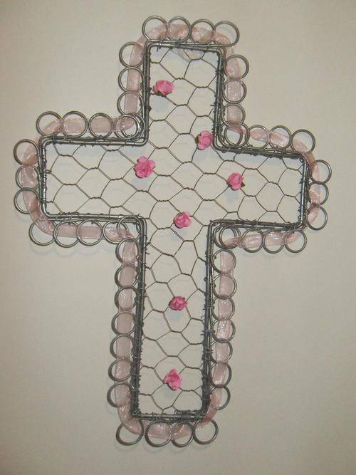 WIre Cross decorated