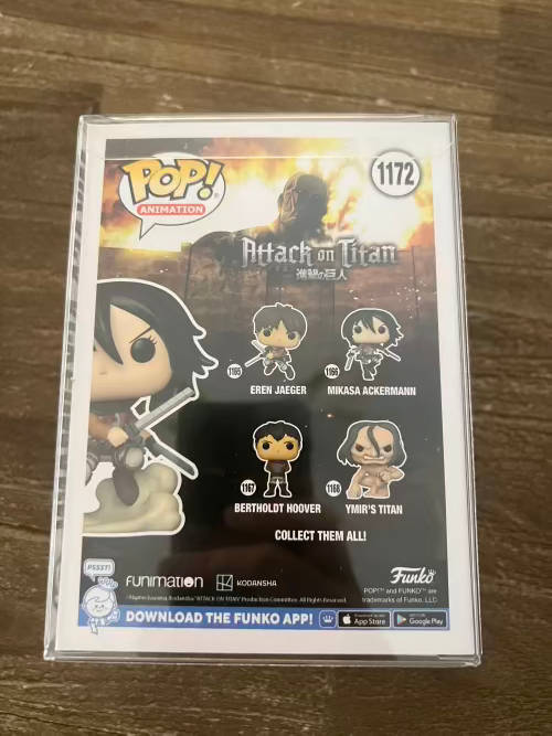 MIKASA AACKERMANN!!ATTACK ON TITAN!!FUNKO POP!! CHALICE COLLECTIBLE EXCLUSIVE!!