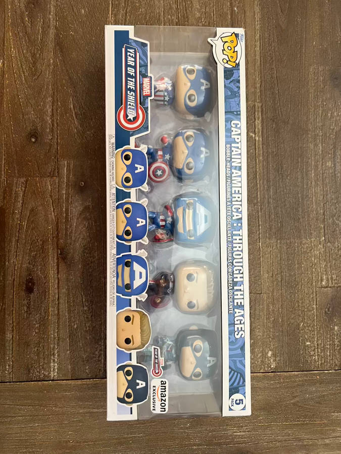 CAPTAIN AMERICA!!CAPTAIN AMERICA!!FUNKO POP!! 5 PACK !! AMAZON EXCLUSIVE!!