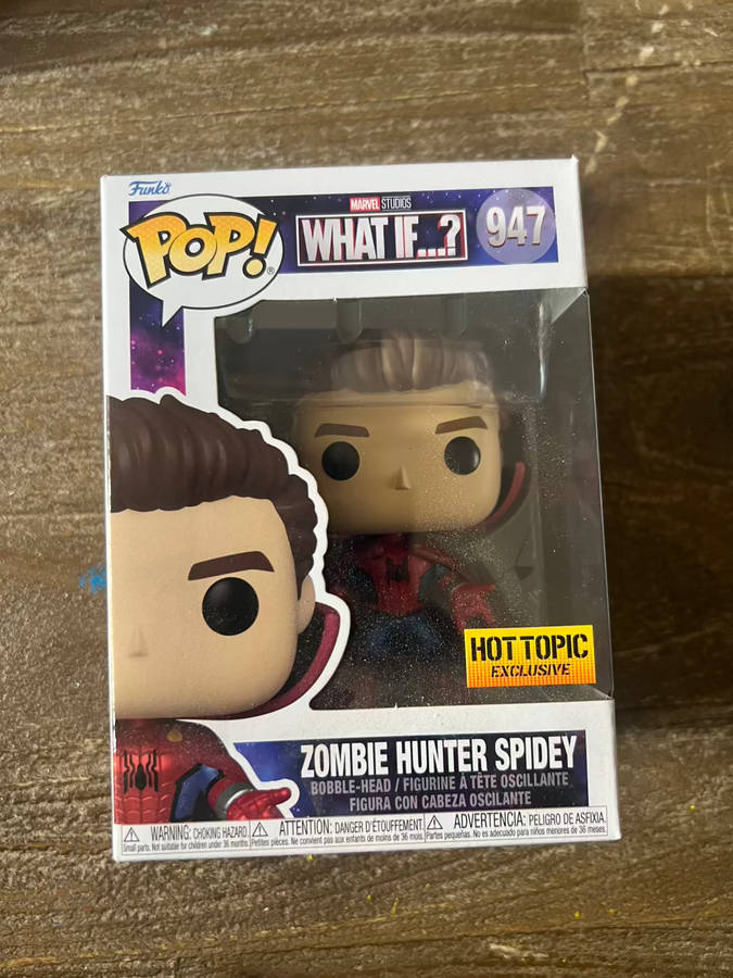 ZOMBIE HUNTER SPIDEY!!WHAT IF!!FUNKO POP!! HOT TOPIC EXCLUSIVE!!