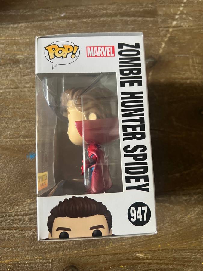ZOMBIE HUNTER SPIDEY!!WHAT IF!!FUNKO POP!! HOT TOPIC EXCLUSIVE!!