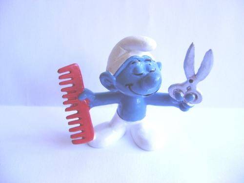 VINTAGE PEYO BULLY WEST GERMANY HAIRDRESSER SMURF