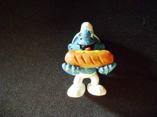 VINTAGE 1983 PEYO SCHLEIGH HK HOTDOG SMURF