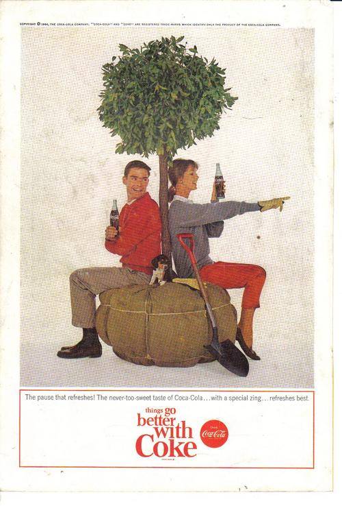 1964 ORIGINAL COCA-COLA ADVERTISEMENT 255 X 175 MM