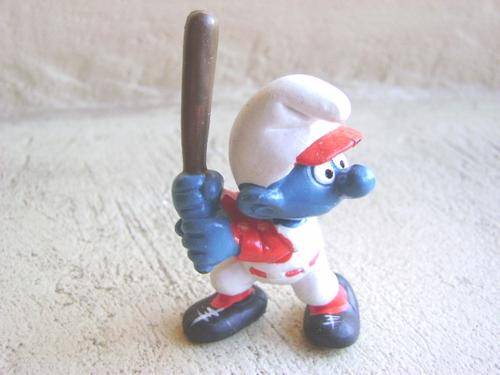 VINTAGE 1980 PEYO SCHLEIGH HK BROWN BASEBALL BAT SMURF