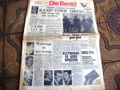 1969 BEELD NEWSPAPER, RUGBY TOUR,CHRIS BARNARD, SA TV, MANDELA, DIE AFRIKANER, BRIGITTE BARDOT